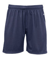 4115 Badger B-Core 6" Ladies "Ace" Athletic Shorts Navy/ White