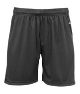 4115 Badger B-Core 6" Ladies "Ace" Athletic Shorts Graphite/ White