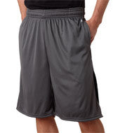 4117 Badger Adult Drive 10" Performance Shorts with Pockets Graphite/ Black