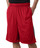 4117 Badger Adult Drive 10" Performance Shorts with Pockets Red/ Graphite