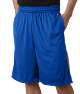 4117 Badger Adult Drive 10" Performance Shorts with Pockets Royal/ Graphite