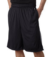 4117 Badger Adult Drive 10" Performance Shorts with Pockets Black/ Graphite