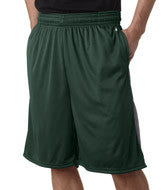 4117 Badger Adult Drive 10" Performance Shorts with Pockets Forest/ Graphite