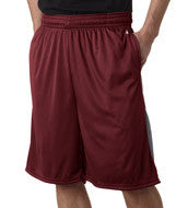 4117 Badger Adult Drive 10" Performance Shorts with Pockets Cardinal/ Graphite