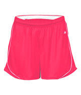 4118 Badger Ladies' 3" Inseam Pacer Performance Short Hot Pink/ White