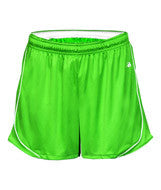 4118 Badger Ladies' 3" Inseam Pacer Performance Short Lime/ White