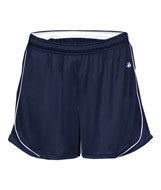 4118 Badger Ladies' 3" Inseam Pacer Performance Short Navy/ White