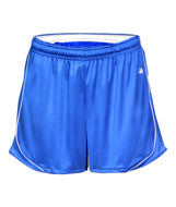 4118 Badger Ladies' 3" Inseam Pacer Performance Short Royal/ White