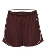 4118 Badger Ladies' 3" Inseam Pacer Performance Short Maroon/ White
