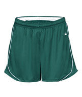 4118 Badger Ladies' 3" Inseam Pacer Performance Short Forest Green/ White