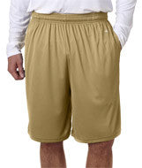 4119 Badger Adult B-Core 10" Performance Shorts with Pockets Vegas Gold