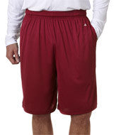 4119 Badger Adult B-Core 10" Performance Shorts with Pockets Cardinal