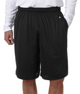 4119 Badger Adult B-Core 10" Performance Shorts with Pockets Black