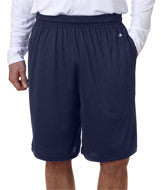 4119 Badger Adult B-Core 10" Performance Shorts with Pockets Navy