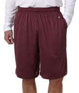4119 Badger Adult B-Core 10" Performance Shorts with Pockets Maroon