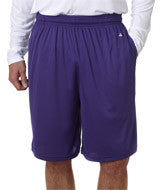 4119 Badger Adult B-Core 10" Performance Shorts with Pockets Purple