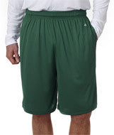 4119 Badger Adult B-Core 10" Performance Shorts with Pockets Forest Green