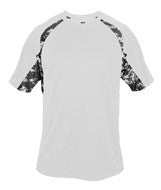 4140 Badger Adult Digital Hook Tee White/ Black Digital