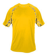 4140 Badger Adult Digital Hook Tee Gold/ Gold Digital
