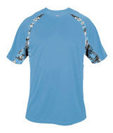 4140 Badger Adult Digital Hook Tee Columbia Blue/ Colmbia Blu Dig