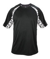4140 Badger Adult Digital Hook Tee Black/ White Digital