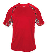 4140 Badger Adult Digital Hook Tee Red/ Red Digital
