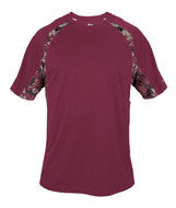 4140 Badger Adult Digital Hook Tee Maroon/ Maroon Digital