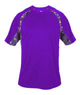 4140 Badger Adult Digital Hook Tee Purple/ Purple Digital