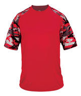 4141 Badger Adult Camo Sport Tee Red/ Red Camouflage
