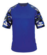 4141 Badger Adult Camo Sport Tee Royal/ Royal Camouflage