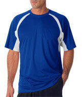 4144 Badger Adult Short-Sleeve 2-Tone Hook Tee Royal/ White