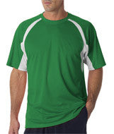 4144 Badger Adult Short-Sleeve 2-Tone Hook Tee Kelly/ White