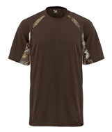 4144 Badger Adult Short-Sleeve 2-Tone Hook Tee Brown/ Force