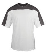 4149 Badger Defender Short Sleeve Tee White/ Graphite