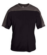 4149 Badger Defender Short Sleeve Tee Black/ Graphite