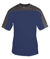 4149 Badger Defender Short Sleeve Tee Navy/ Graphite