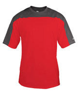 4149 Badger Defender Short Sleeve Tee Red/ Graphite