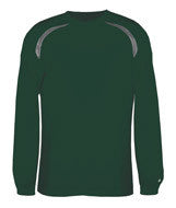 4153 Badger Adult Short-Sleeved Performance Tee with Heather Shoulder Inserts Forest/ Steel