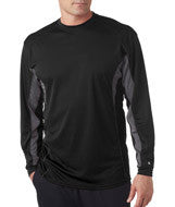 4157 Badger Adult Drive Long-Sleeve Performance Tee Black/ Graphite