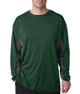 4157 Badger Adult Drive Long-Sleeve Performance Tee Forest/ Graphite