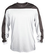 4159 Badger Defender Long Sleeve Tee White/ Graphite