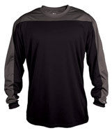 4159 Badger Defender Long Sleeve Tee Black/ Graphite