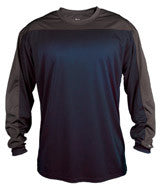 4159 Badger Defender Long Sleeve Tee Navy/ Graphite
