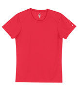 4160 Badger Ladies' B-Core Short-Sleeve Performance Tee Hot Coral