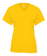 4162 Badger B-Core Ladies V-Neck Short-Sleeved Performance Tee Gold