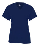 4162 Badger B-Core Ladies V-Neck Short-Sleeved Performance Tee Navy