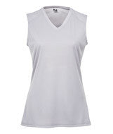 4163 Badger Ladies’ Sleeveless Tee Silver