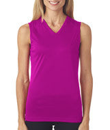 4163 Badger Ladies’ Sleeveless Tee Hot Pink