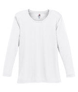 4164 Badger Ladies' B-Dry Core Long-Sleeve Tee White