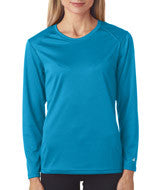 4164 Badger Ladies' B-Dry Core Long-Sleeve Tee Electric Blue